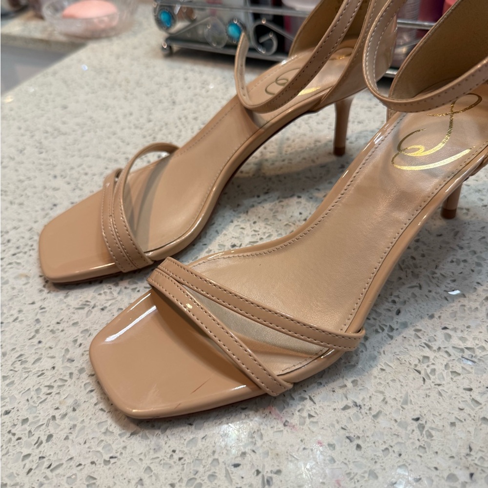 Nordstrom Tan Minimalist Kitten Heels - Picture 2 of 8